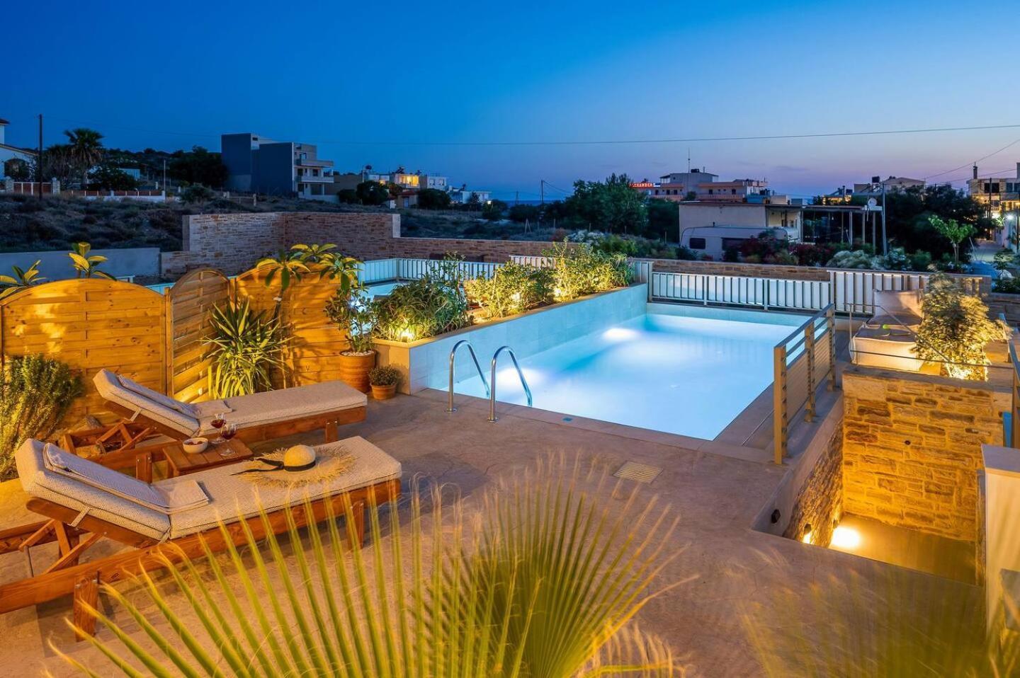 Ammokrinos Luxury Homes,150M From The Beach Kalamaki  Luaran gambar