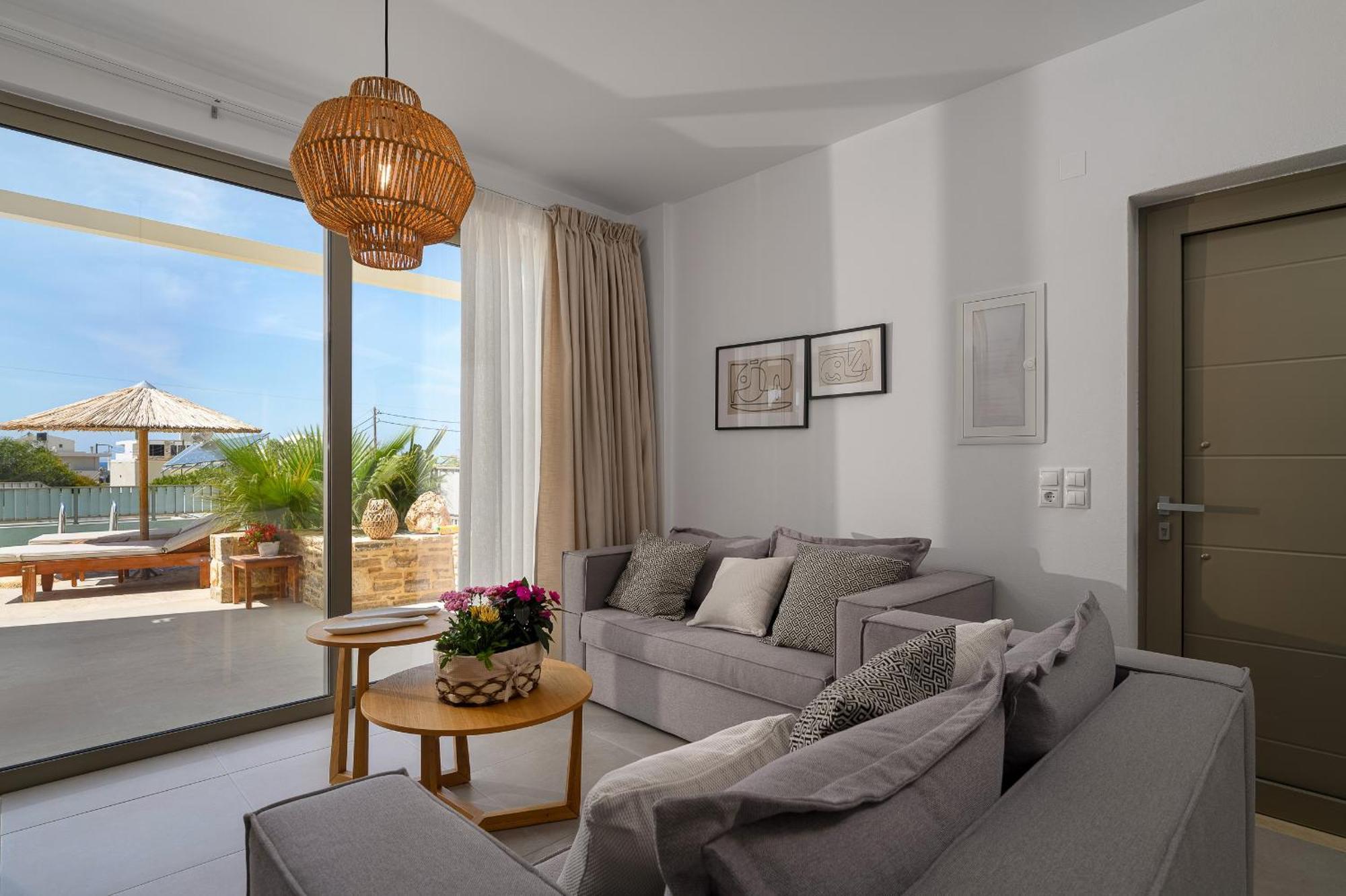 Ammokrinos Luxury Homes,150M From The Beach Kalamaki  Luaran gambar