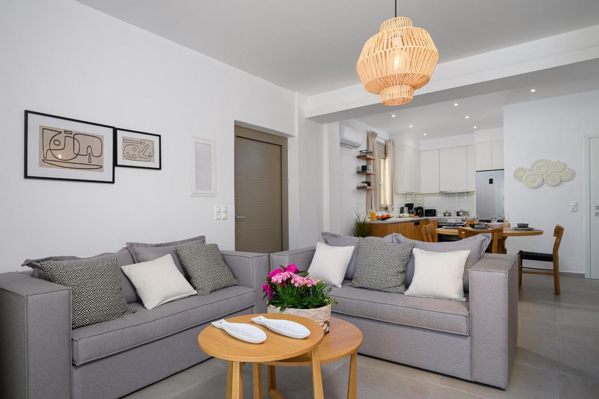 Ammokrinos Luxury Homes,150M From The Beach Kalamaki  Luaran gambar
