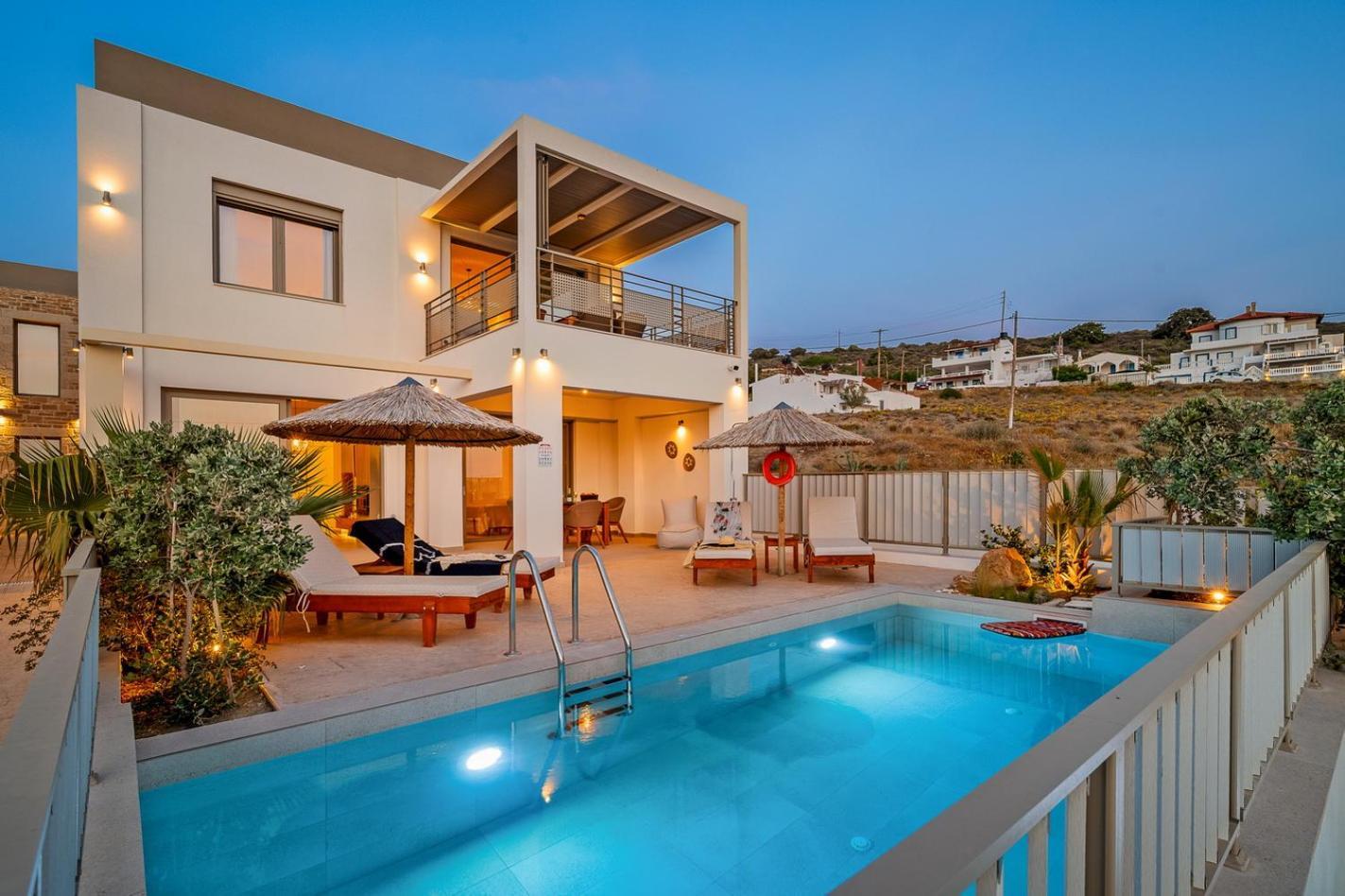 Ammokrinos Luxury Homes,150M From The Beach Kalamaki  Luaran gambar